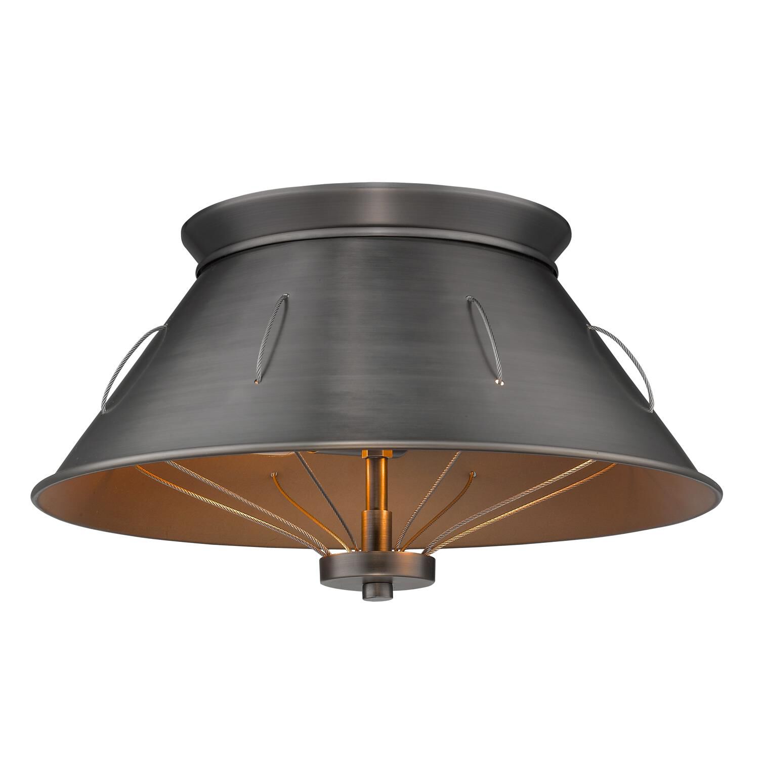 Shown in Aged Steel finish and Aged Steel shade